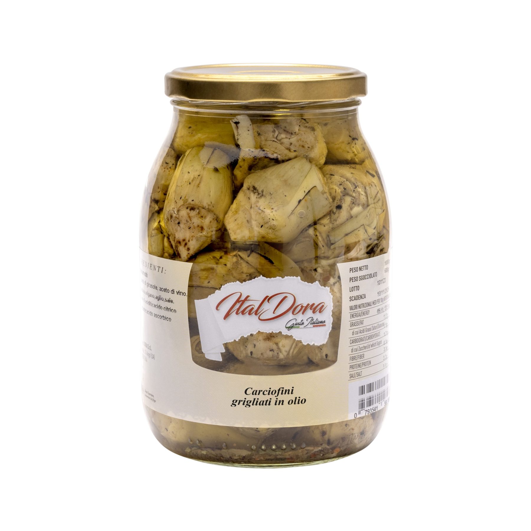 Artichauts entiers grillés à l'huile — 580 g · 1 kg · 3 kg