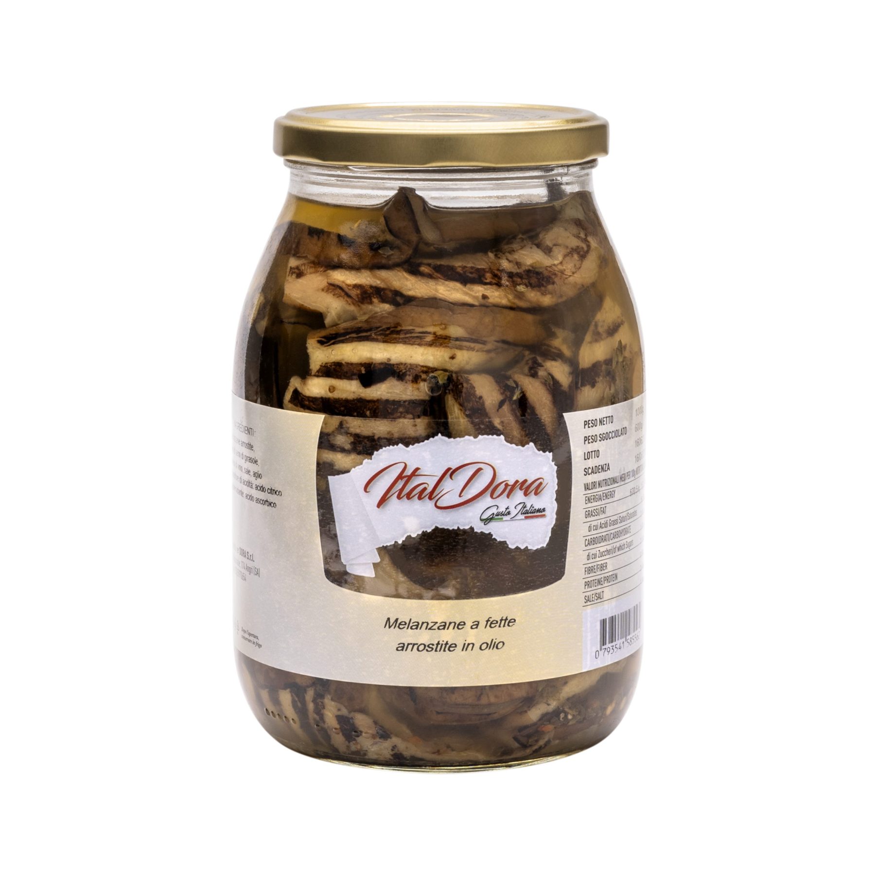 Aubergines grillées à l'huile — 580 g · 1 kg · 3 kg