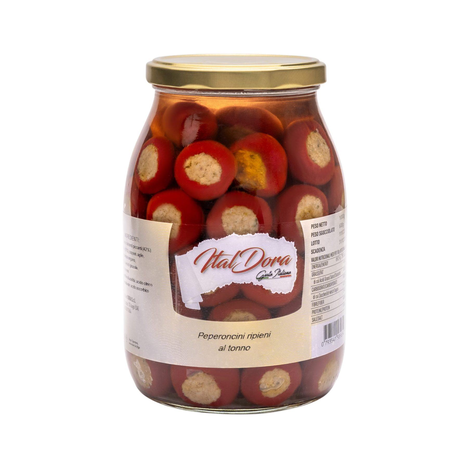 Petits piments farcis au thon — 580 g · 1 kg · 3 kg