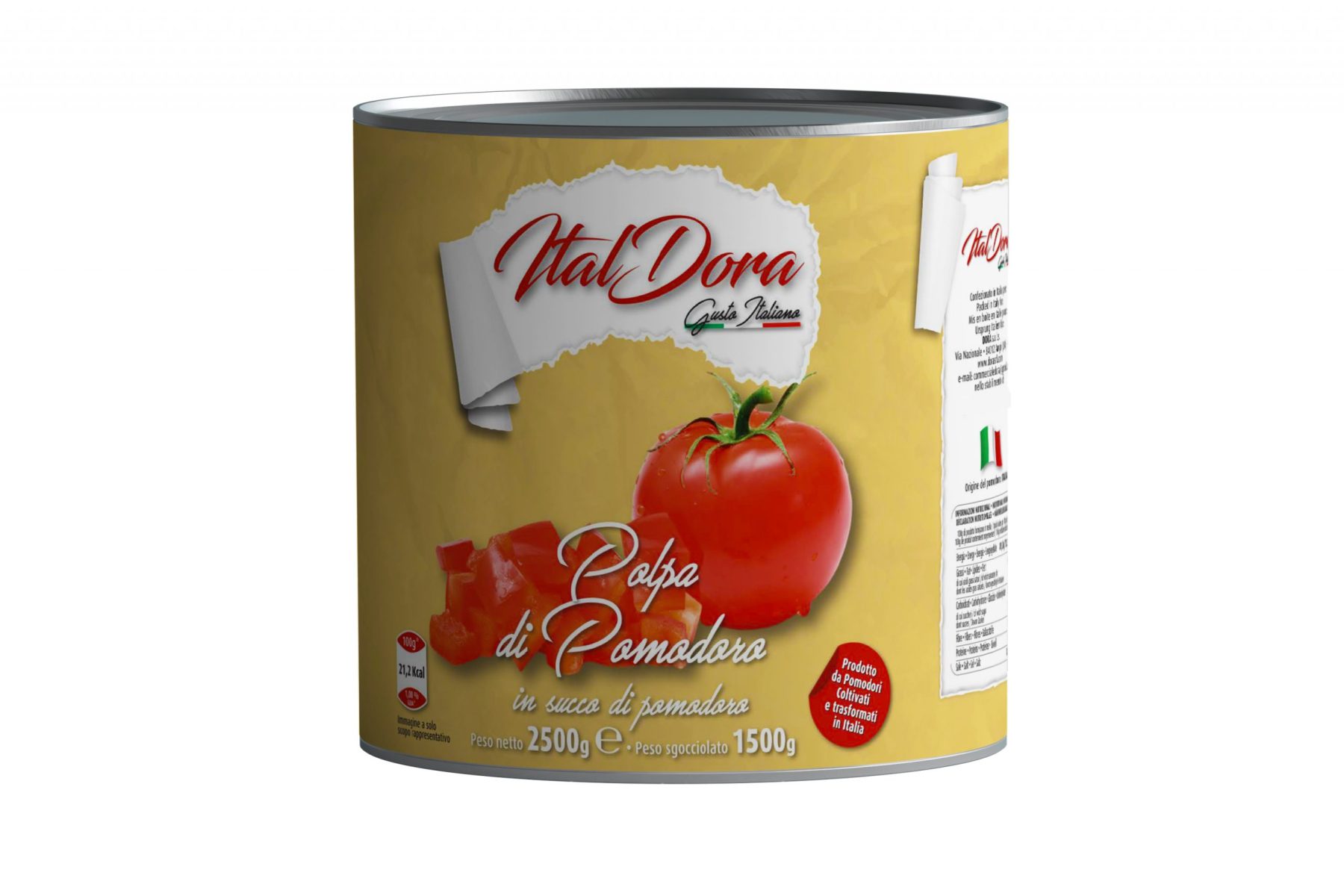 Pulpe de tomate en dés — Boîte 2,5 kg