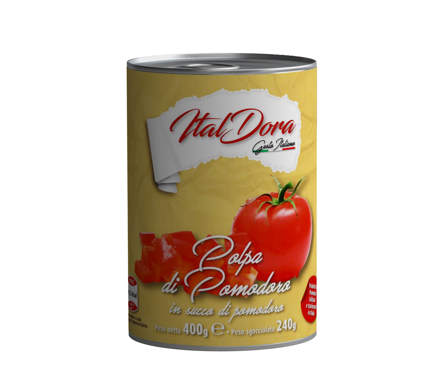 Pulpe de tomate en dés — Boîte 400 g