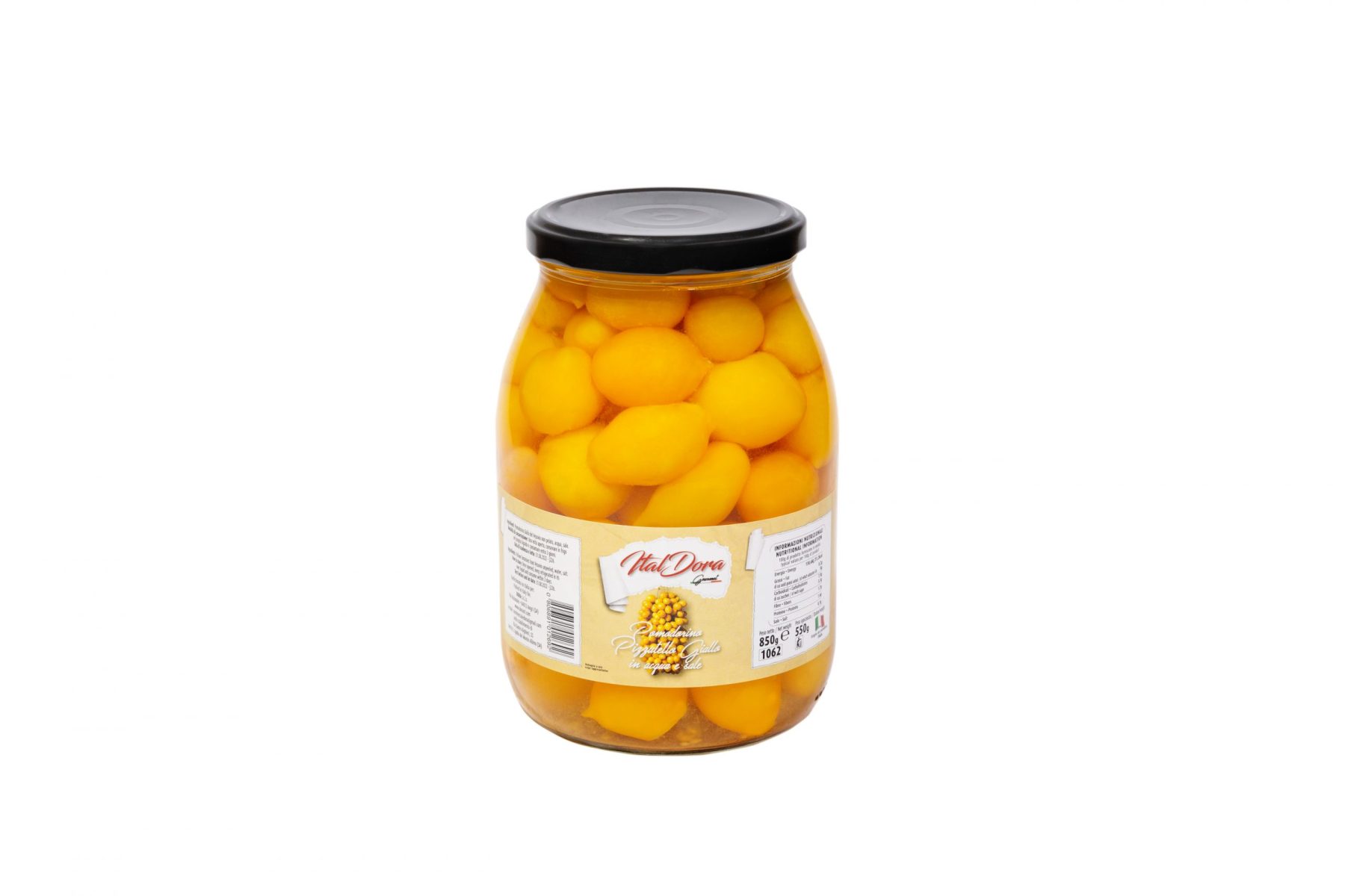 Tomate Pizzutello jaune au naturel — Bocal 980 g
