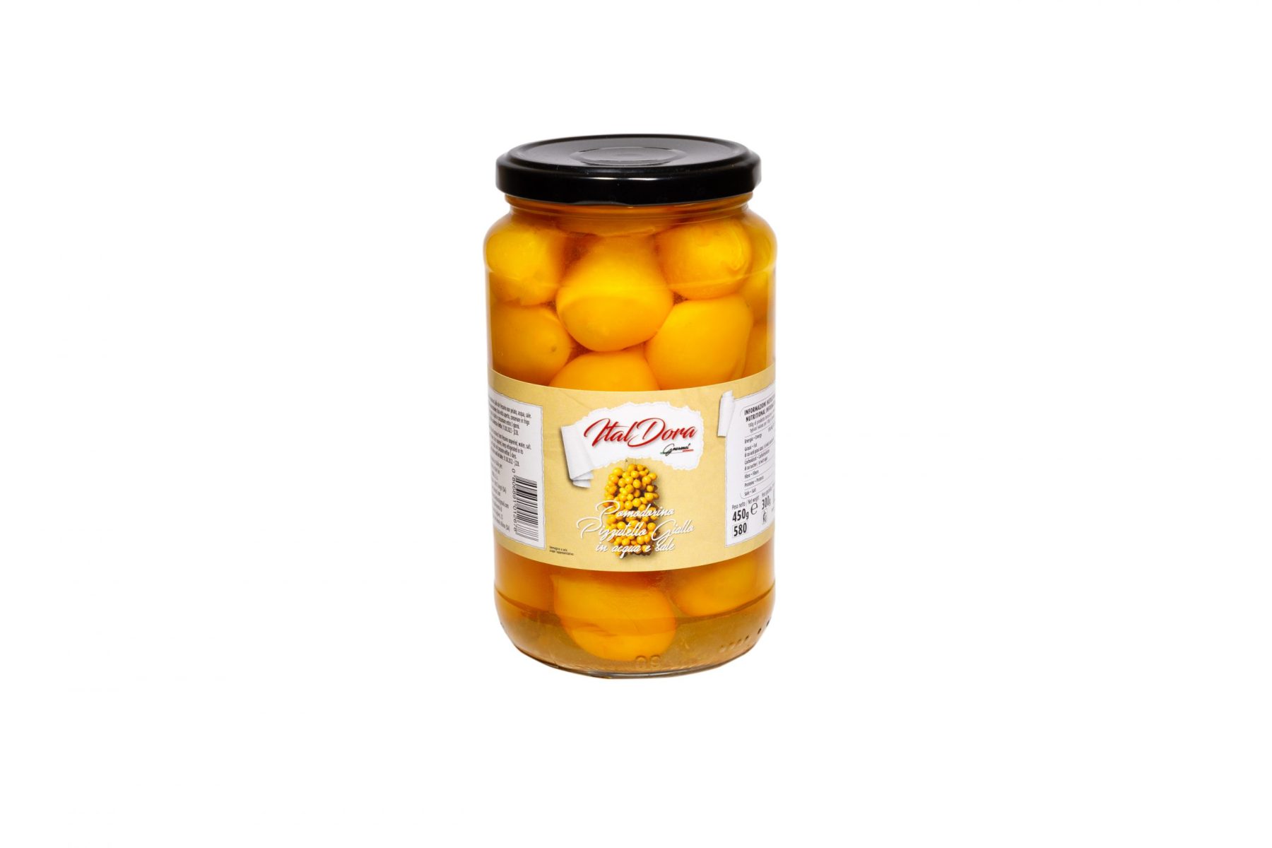 Tomate Pizzutello jaune au naturel — Bocal 580 g