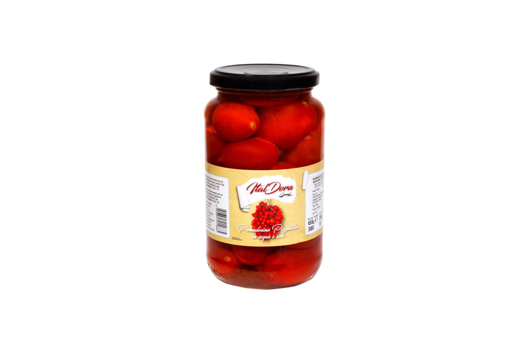 Tomate Pizzutello rouge au naturel — Bocal 580 g