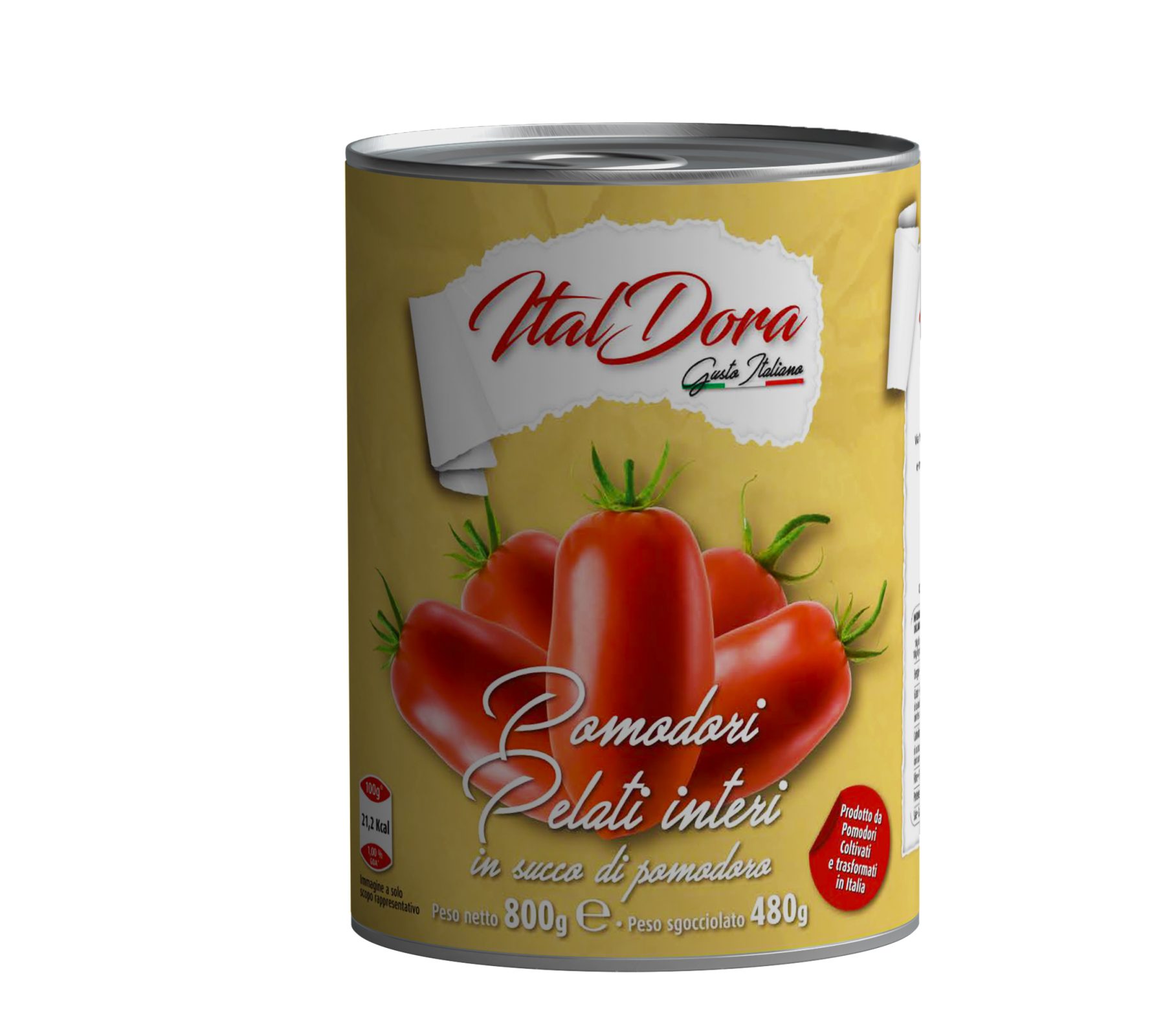 Tomates pelées entières — Boîte 800 g